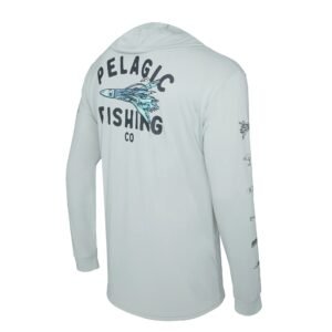 pelagic aquatech hooded featherd light gray XL